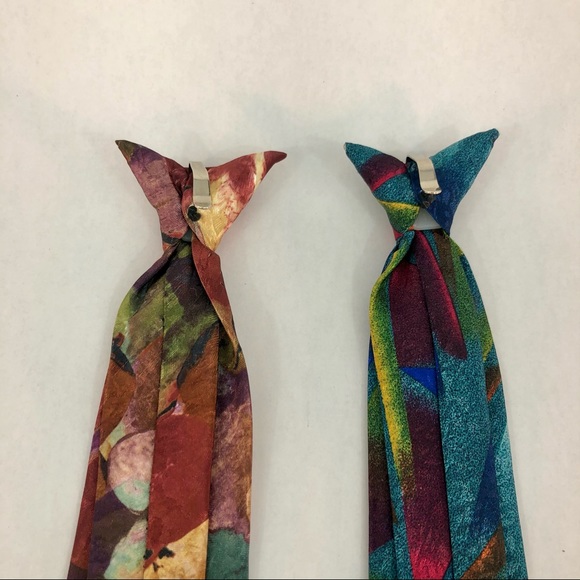 Boys Clip-On  Multicolor Neck Ties (set of 2) - Picture 5 of 11